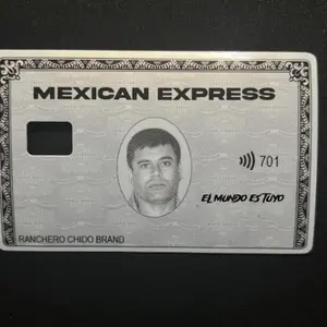 El Jefe Gray Mexican Express Debit/Credit Card Sticker Cover