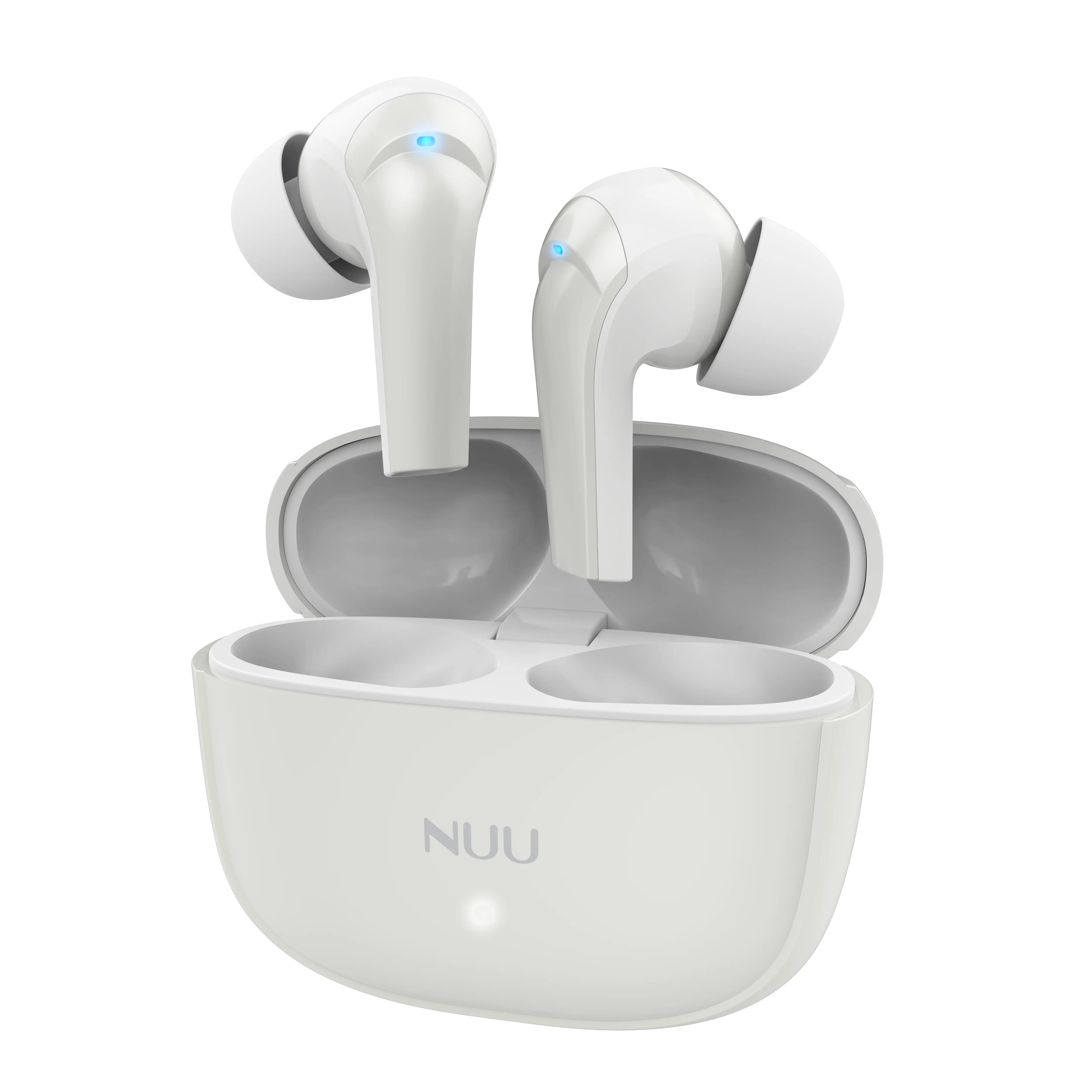 NUU Buds A | Active Noise Cancelling Earbuds | Wireless Earbuds | ENC Voice Call Noise Reduction | 30 Hours Playtime | Peral White, Compatible with Ea