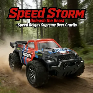 High-Speed 2.4GHz Off-Road Pickup Remote Control Car, Large Foot Climbing Truck Toy for Boys, Electric Racing Car, Lithium Batteries Included