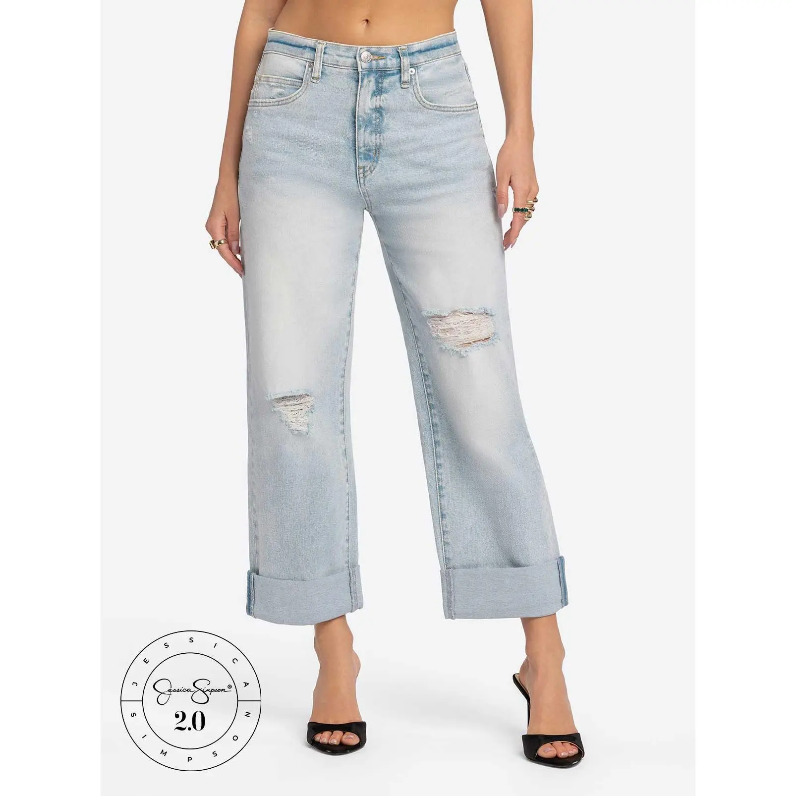 Jessica Simpson 2.0 Billie Relaxed Jean in Scripted