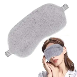 Soft Plush Sleep Eye Mask, Light-Blocking, Breathable, Adjustable Strap, Skin-Friendly. Perfect for Travel, Naps, Office. Unisex for Adults & Kids.