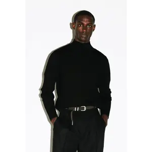 Dayton Slim Ribbed Wool Mockneck
