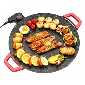 Portable Electric Comal, Indoor Smokeless Korean BBQ Grill, Non-stick Griddle for Tortillas, Adjustable Temperature Control, Asador de Carne TiktokShopBlackFriday