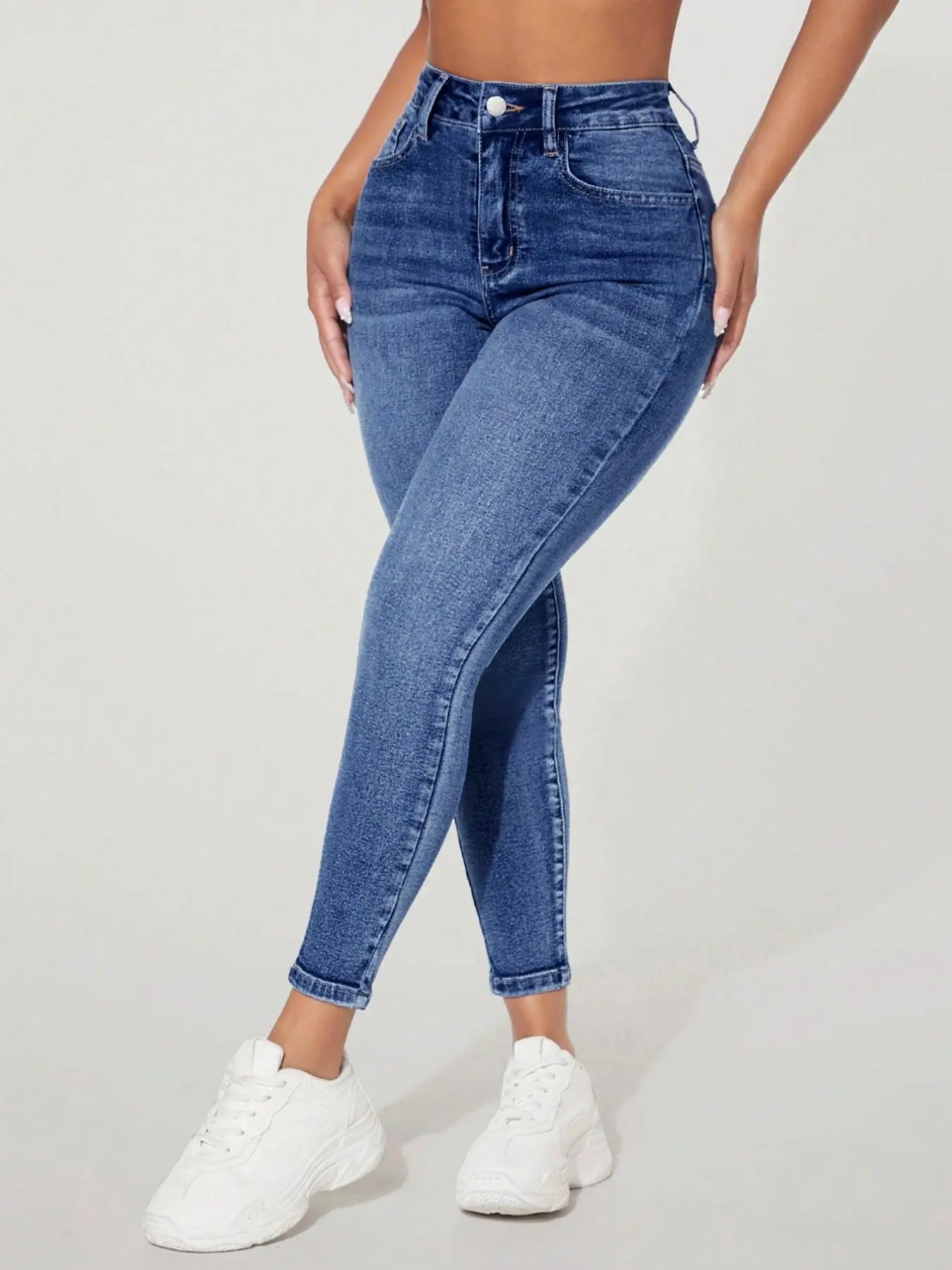 Women's Slim-Fit Casual Comfy Skinny Long Pants Jeans, Casual Design Jeans, Casual Denim Trousers for All Seasons, Comfortable and Stylish Ladies' Clothing, Perfect for Everyday Wear, Jean Pants Bottoms