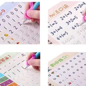 Magic Practice Book Set, Alphabet, Numbers, Pinyin, Math, Addition and Subtraction, Perfect Gift for Friends and Family