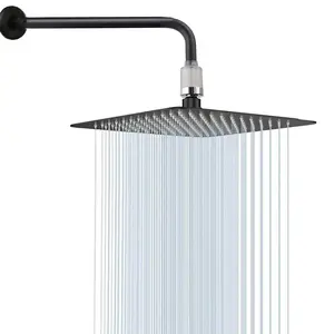 8 Inch Square Stainless Steel Rain Shower Head, Large Rainfall Shower Head with Filter, Bathroom Shower Equipment for Home Use, Bathroom Supplies