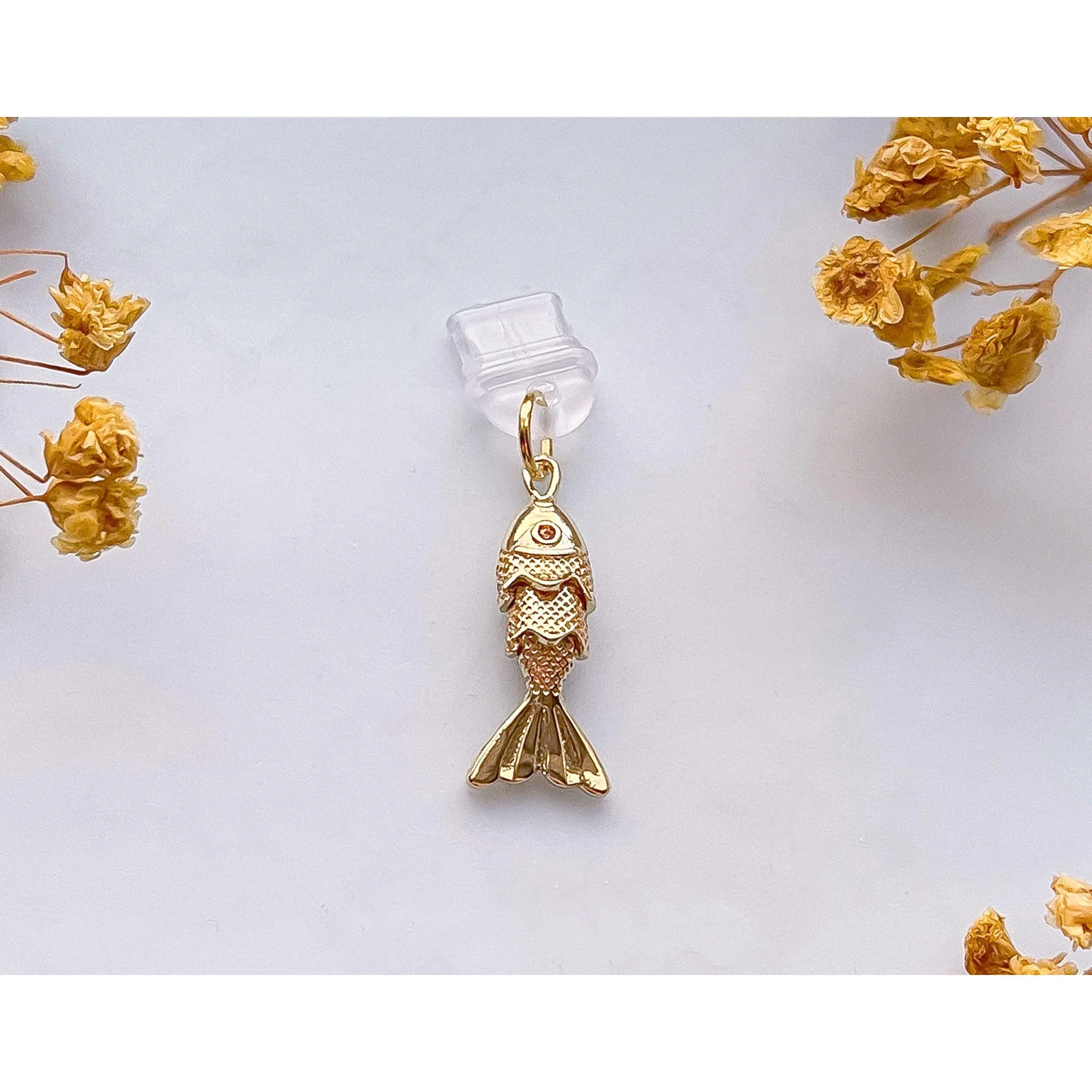 Articulated Golden Fish Dust Plug Charm