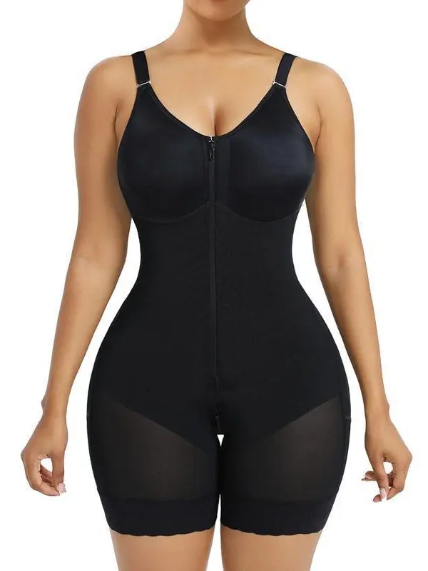 Women’s  SCULPT-GLAM  Fajas  shapewear Tummy Control Butt Lifter Shaper with Zipper Crotch detachable shoulder strap