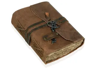 Vintage Leather Journal Deckle Edge Paper Notebook Blank Diary 200 Pages 6x4