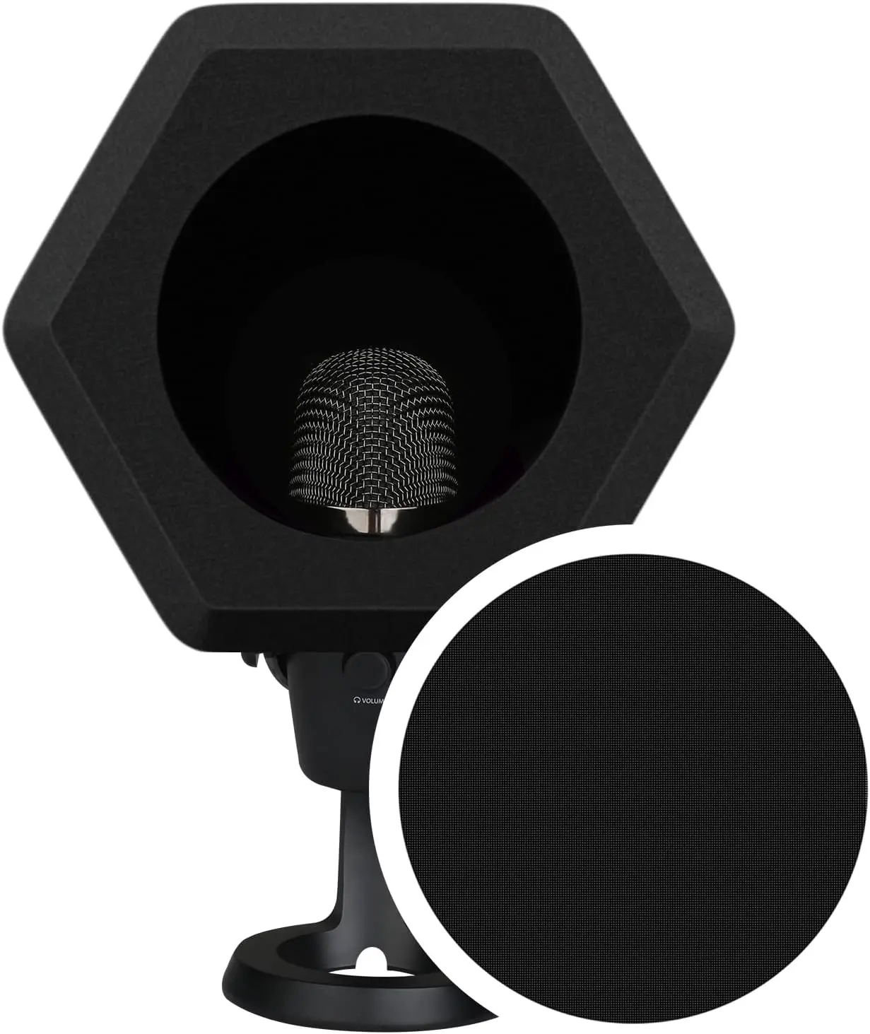 Professional Microphone Isolation Ball with 2-Layered Pop Filter, High Density Foam Great Noise CancellationGift..