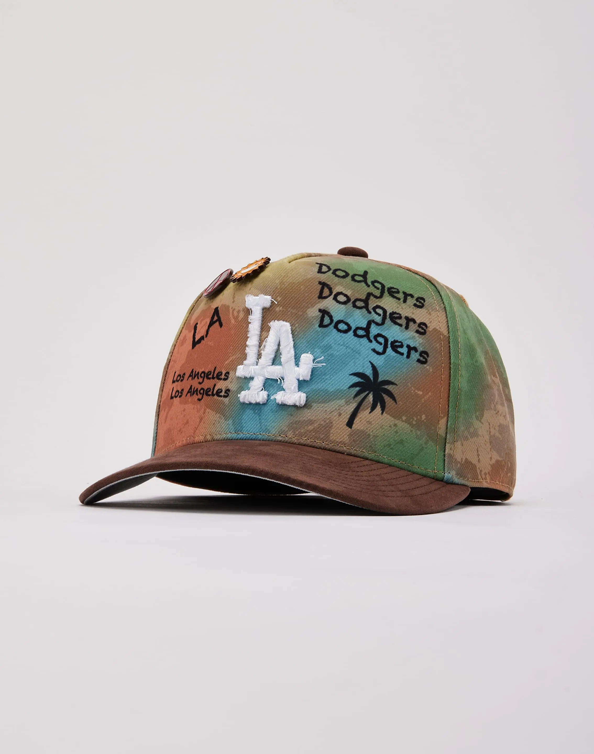 Mens Mitchell & Ness MLB Los Angeles Dodgers Grunge Pro Pinch Snapback Hat