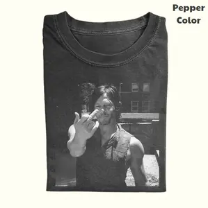 The Walking Dead Vintage Graphic Tee, Daryl Dixon Middle Finger T-Shirt, Movies Tee, Unisex Meme Cringe Funny Dumb Shirt, Menswear Womenswear