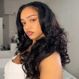 【NEW ARRIVAL】ISEE 250% Density Pre-Styled Butterfly Cut Layered V Part Yaki Straight Wig With Drawstring Natural Black Human Hair Wigs New In