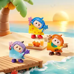 MINISO YOYO Tilted Head S2 Blind Box Figure, Cute Kawaii Icon Box Toy with Fun Summer Style for Desk Setup, Shelf Decor & Unboxing