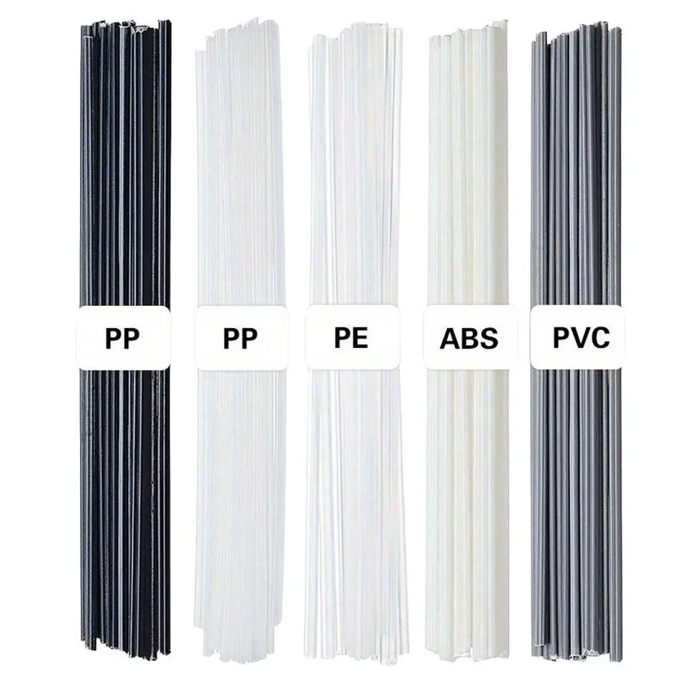 50pcs Plastic Welding Rods 200mm Length ABS/PP/PVC/PE Welding Sticks 5x2mm Plastic Welding Machine Accessories Welding Sleeve Welding Accessory