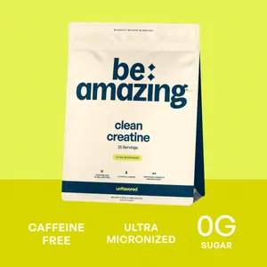 Be Amazing Clean Creatine Monohydrate | Ultra-Micronized, Caffeine-Free, 0g Sugar, 25 Servings, Boosts Workout Performance & Muscle Growth for Men & Women - Healthcare