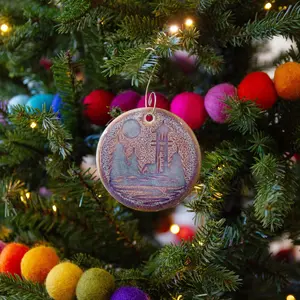Purple Lighthouse Ornament