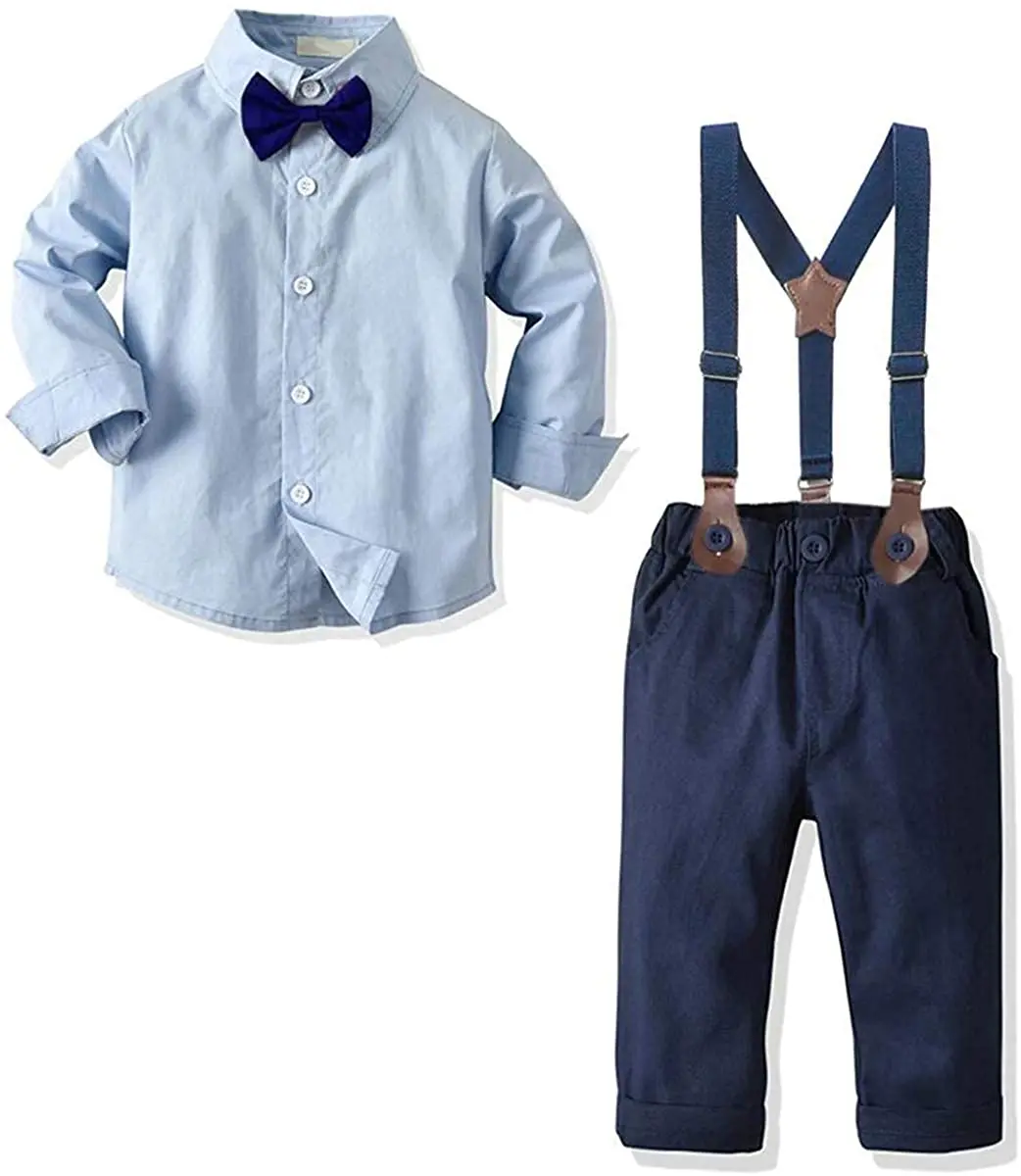 Baby Boy Formal Dress Set, Baby Boy Formal Occasion Celebration, Wedding, Baptism Clothing Set suspender pant summer outfit