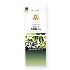 Artist Alcohol Markers Green Fields Set