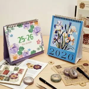 2026 Aesthetic Desk Flip Calendar - Beautiful Small Desktop Monthly Planner for Home School & Office Decorative Art Calendar for Organized Planning TikTokShopJumpstartSale