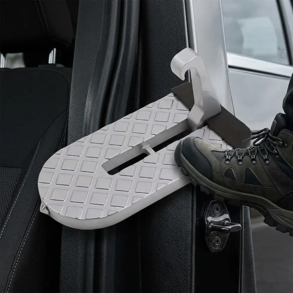 Heavy-Duty SUV Side Steps: Anti-Slip Aluminum Alloy Running Boards with Reinforced Hooks, Universal Fit for Trucks & Jeeps. Rustproof, Easy to Install, High Load Capacity Off-Road Vehicle Assist Step.