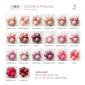 Color Catalog | Custom Individual Balloon Colors | 2