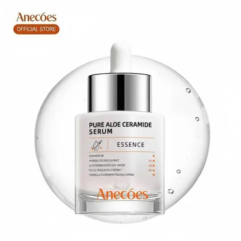 [ANECOES] Ceramide NP Redness Relief Serum - 3-Step System, Ceramide, Tremella, Rice Extract, Acne Care, Hydrate, Skin Repair, Plant-Based Barrier Support - For Sensitive Skin Adults (35ml/1.18 fl. oz.) - 3-Year Shelf Life