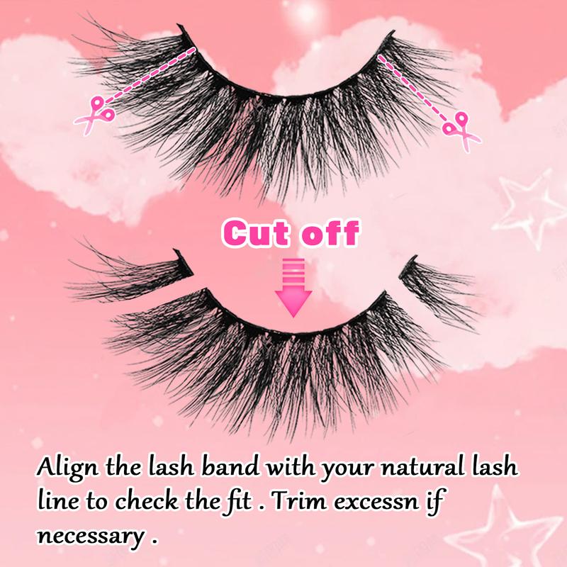 17/18 mm Volumized False Eyelashes, 54 Pairs Natural-Look Eyelash Extensions, Self-Grafting Curl Lashes for Eye Makeup Enhancement, High-Quality Fluffy Cosmetic Lash Extensions for Women & Girls #TOP PICKS