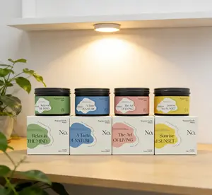 Velora Living Coastal Cabin Scented Candle - A Taste of Nature, Natural Soy Wax Room Decor incense