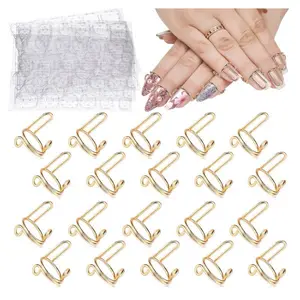 20PCS Adjustable Nail Rings for Women – Reusable Detachable Finger Rings with Adhesive Nail Tabs, Nail Jewelry Set for Acrylic Nail Art Decoration & Gifts