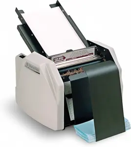 Martin Yale 1501X Automatic Paper Folder Document Folder with Manual Feed for Stapled Sets up to 3 Sheets 5 Fold Types 150 Sheet Capacity, Up to 7,500 Sheets per Hour