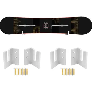 Snowboard Wall Mount Rack Hanger - No Board - Fits Snowboard, Longboard