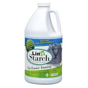 Linit Starch Classic Finish 64 Oz - Liquid Starch For Ironing Clothes And Wrinkle Release/Great For Arts & Crafts Projects,, Paper Mache, Silly/Trusted For Generations (408440)