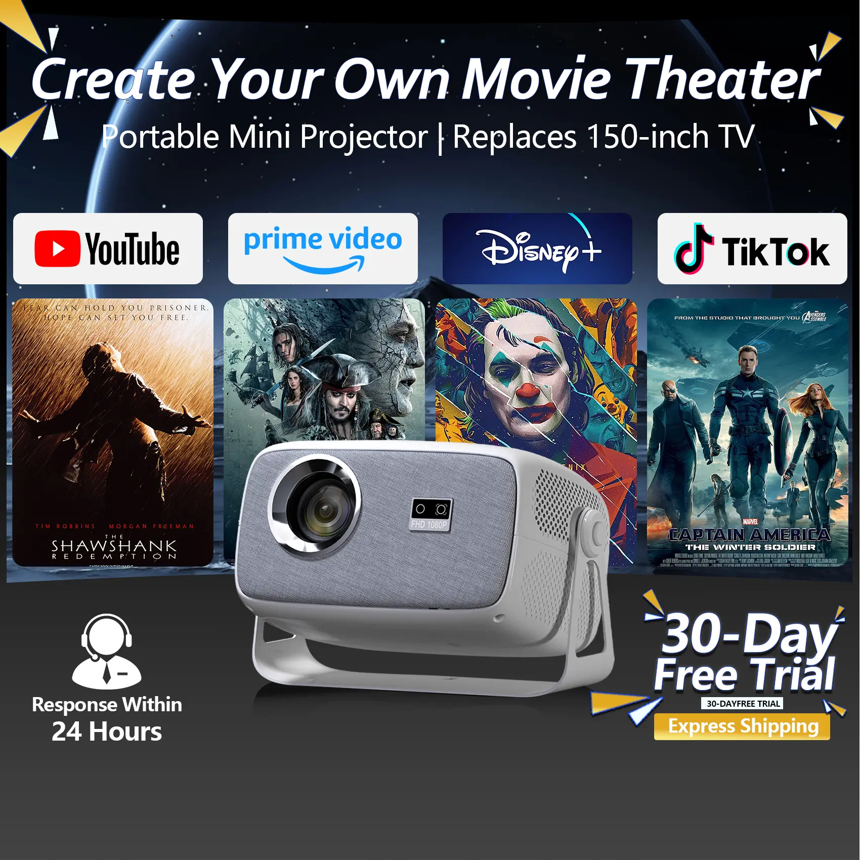 [On sale] X4 mini Portable HD projector. Hometheater.800ANSI .Autofocus 1920*1080P Dual Wifi6 4K Decod BT Android OS Built-in Speaker&Appstore . movienight.Gift.WeeklyDeals.paydayFriday.