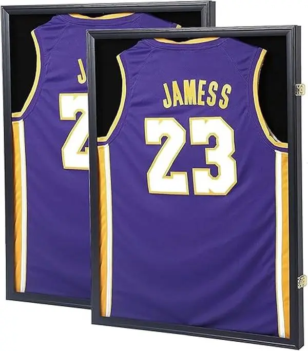 Premium Lockable Jersey Display Case - Museum-Quality UV Protective Shadow Box with Front-Opening Door summerwins