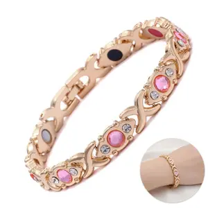 2026 New Women's Adjustable Energy Magnet Bracelet - Eco-Friendly Alloy, Diamond Inlay - Self-Care Wellness Wristband for Daily Wear & Gifting (Sports & Outdoor Leisure Accessory, Self Care Products)