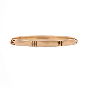 Pre-owned Tiffany & Co. Atlas X Closed Hinged Bracelet 18K Rose Gold Narrow by Rebag