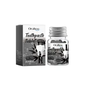 Natural Toothpaste Tablet Bits - Chewable Mouthwash Whitening Bite Tablets for Teeth SLS & Fluoride Free Eco & Travel Friendly