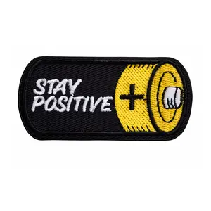 "Stay Positive" Embroidered Patch