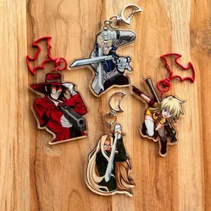 Hellsing Ultimate Anime Keychains - Alucard - Integra Hellsing - Seras Victoria - Alexander Anderson