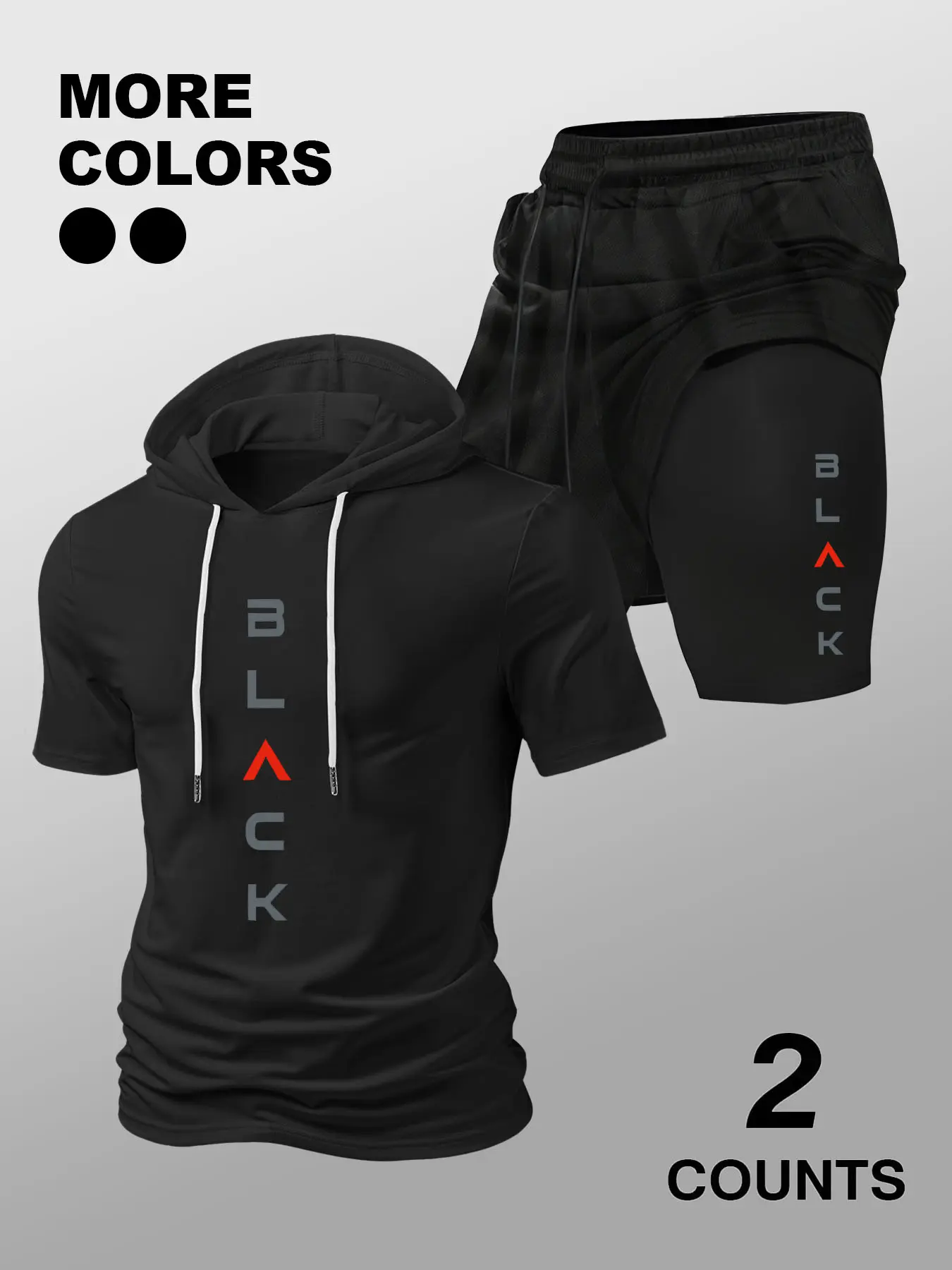 Men's Hooded Vest and Shorts Set, Casual Summer with Regular Length Fit and Moderate Fabric Thickness
