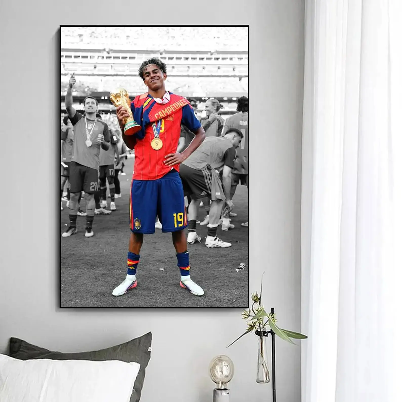 Lamine Yamal Poster 2026, Spain Poster, Spanish Football Poster, Canvas Poster, Wall Art, Home Decor, No Frame