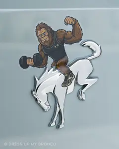 Fit Mode Sasquatchy — Bronco Rear Emblem Vinyl Decal (Sports Mode Edition)