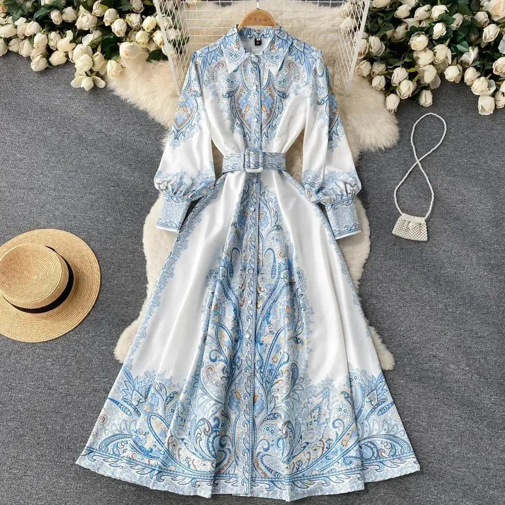 midi blue floral dress Provence Bloom Tiered Midi Dress Floral Blue