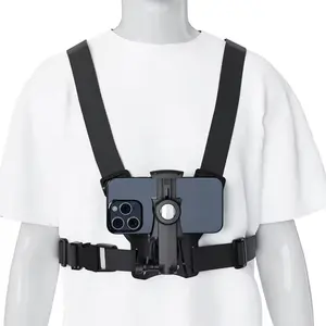 Phone Chest Strap Holder Stand, Compatible with iPhone Samsung Google Gopro Action Camera, Sports Camera Pov Mount, Xd-1 Model