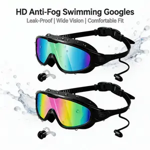Swim Goggles 2 Pack for UV Protection Anti-Fog High Definition Waterproof Adjustable Goggles for Adults Boys and Girls, Wide View Anti Fog & UV, with Comfort and Fit, No Leaking Water Goggles, Diving Goggles with Hydrodynamic Design & Micro-Fin Technology
