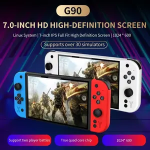 7Inch HD Screen Game Console for PSP/PS1/N64/GBC, 64G Memory 4000Mah Battery Linux System Support 15000+Games 30 Simulators Retro TV Gaming Controller