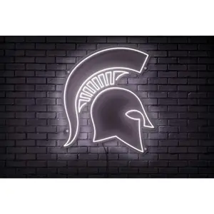 Michigan State Spartan Head LED Neon Sign Large [24x24] - Officially Licensed