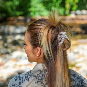 Flat Claw Clips | Stretch Double Cross | For Fine Thin & Thick Hair