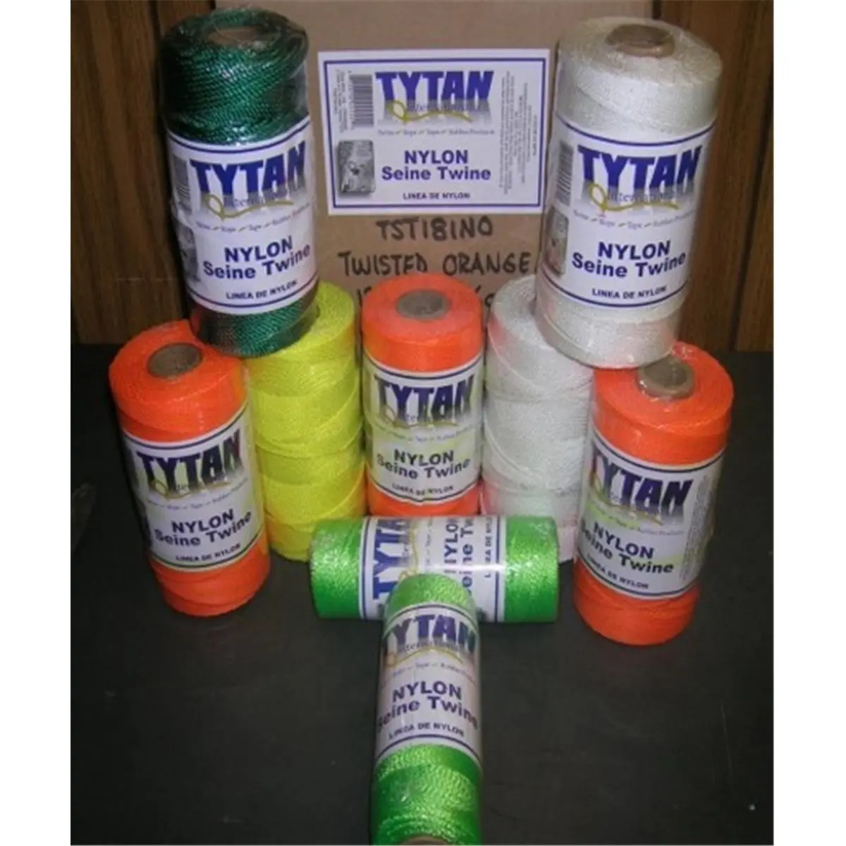 Tytan International TST188NO High Tenacity Braided Nylon Twisted Seine Twine, Orange - 18 in. x 500 ft., Flexible Braided Ropes, Braided Nylon Ropes